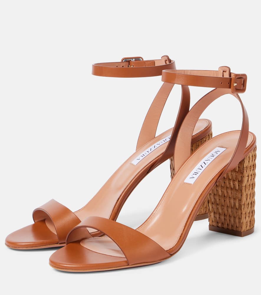 Aquazzura Sunseeker 85 leather sandals