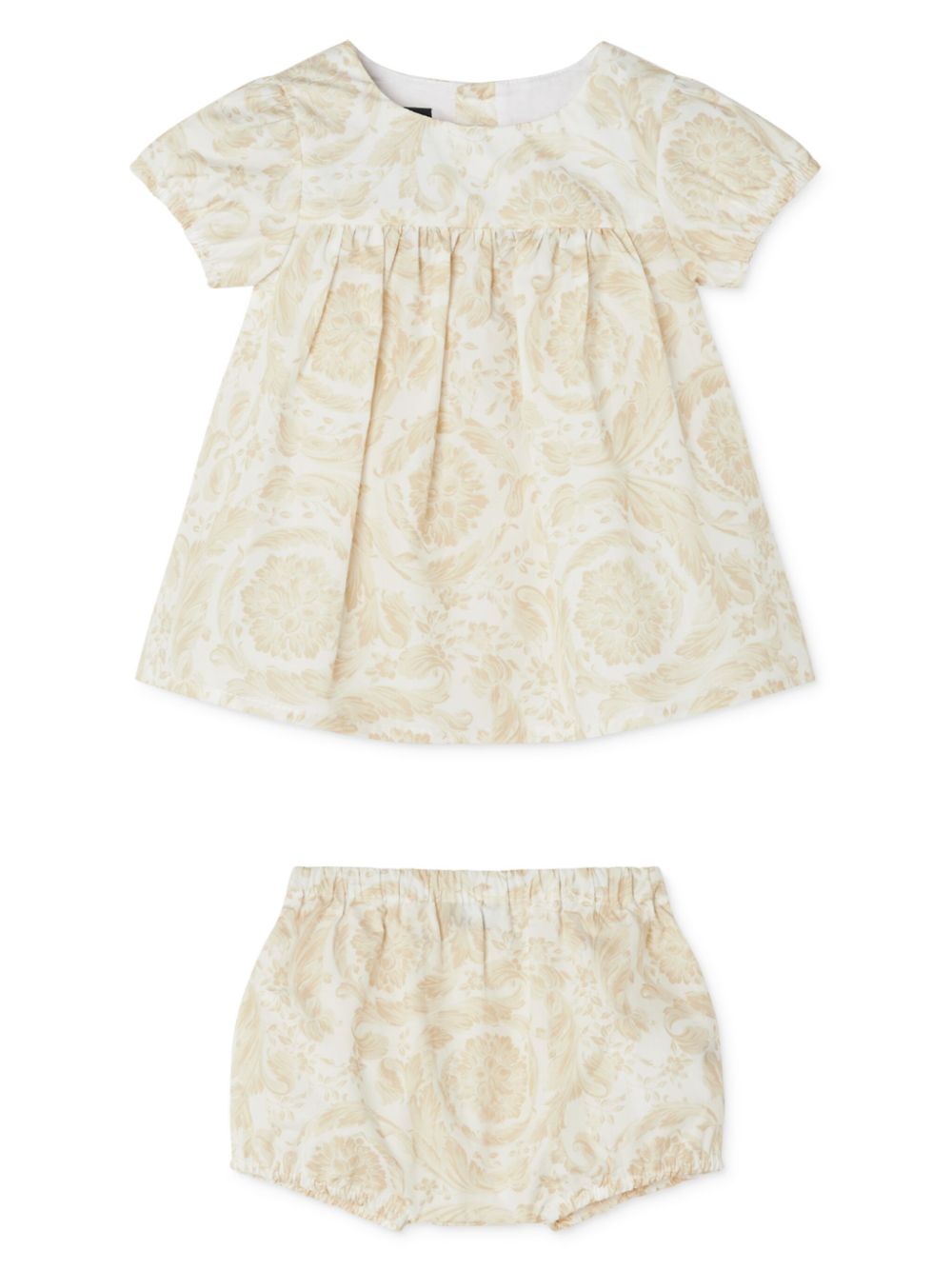 Barocco-print dress set - Neutrals