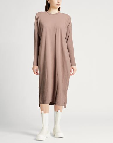 Woman Midi dress Light brown Size S Cotton