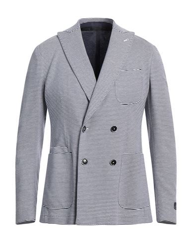 Man Blazer Blue Size 40 Cotton, Polyamide