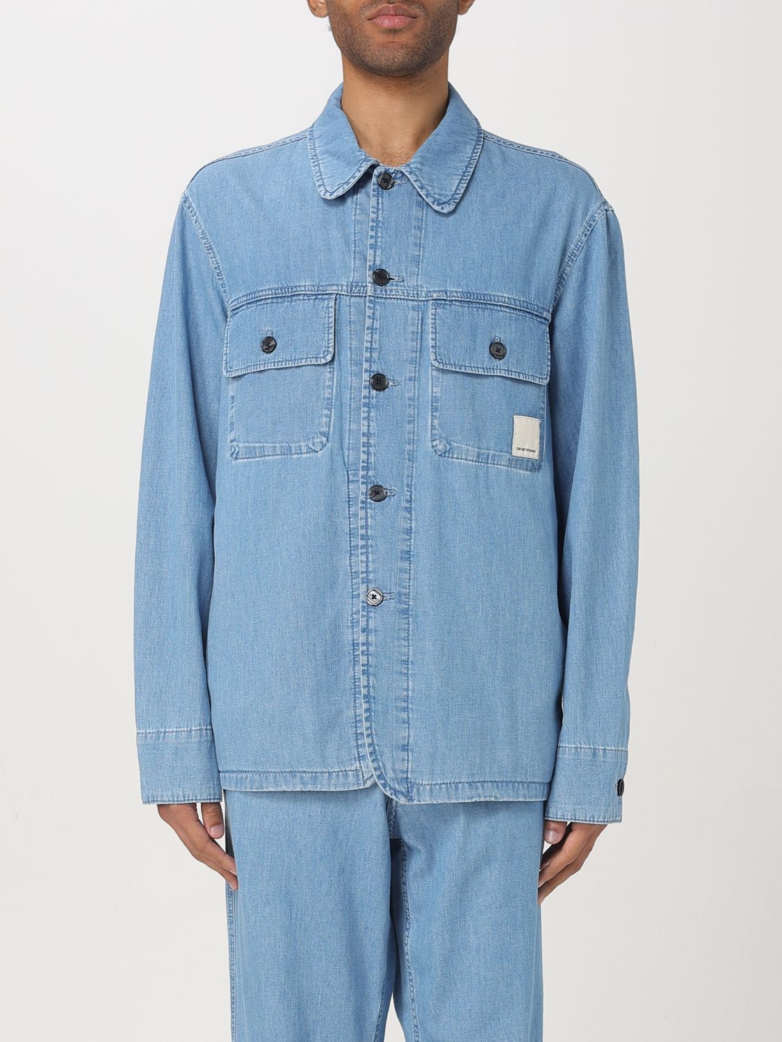 Shirt EMPORIO ARMANI Men color Denim