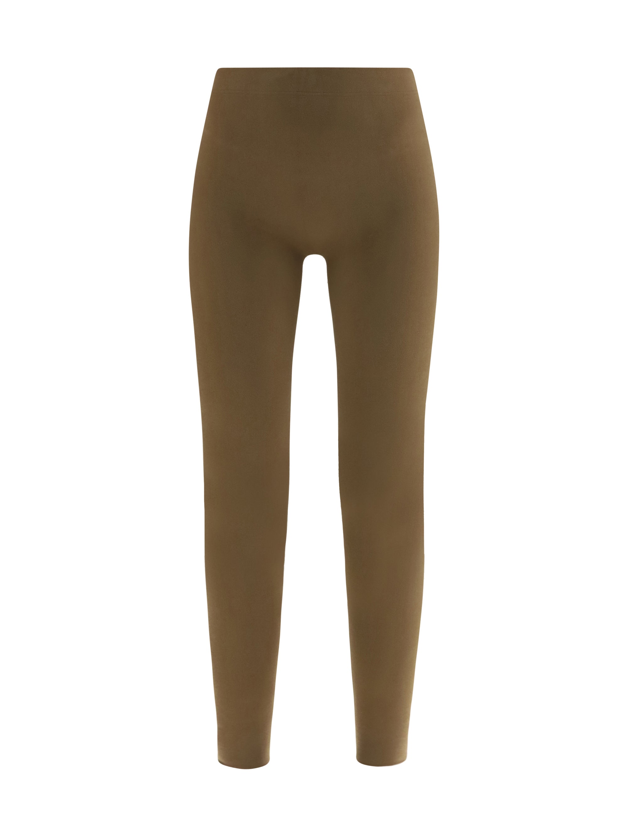 Seamless Warp-Knit Leggings — Brown