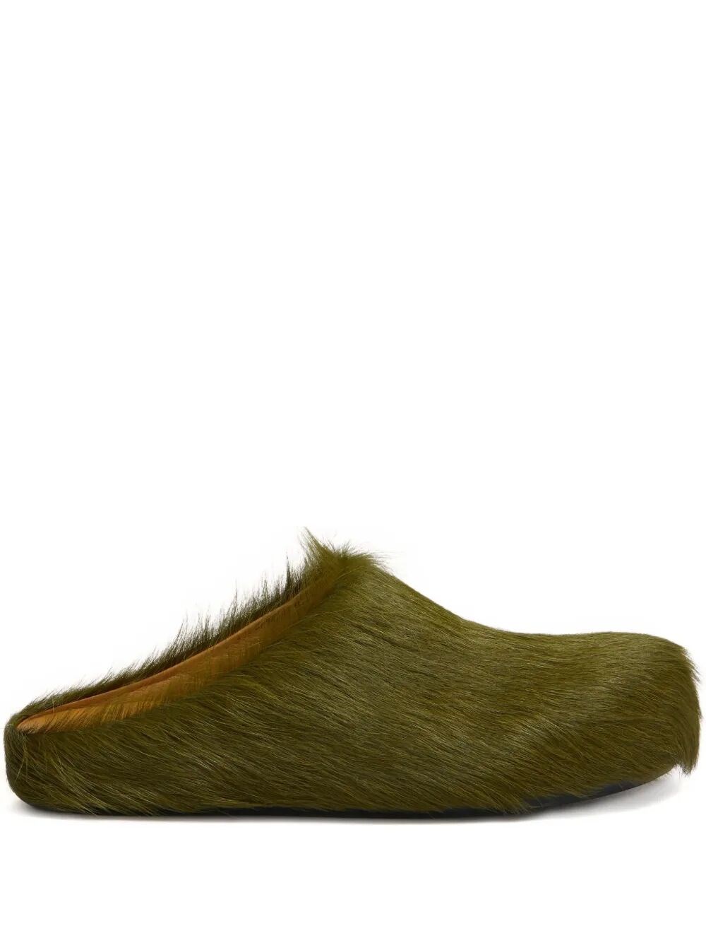Long Hair Calfskin Fussbett Sabot