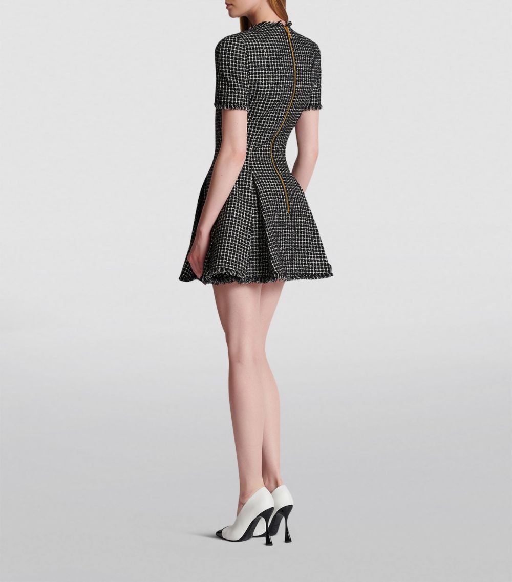 Gingham Tweed Mini Dress