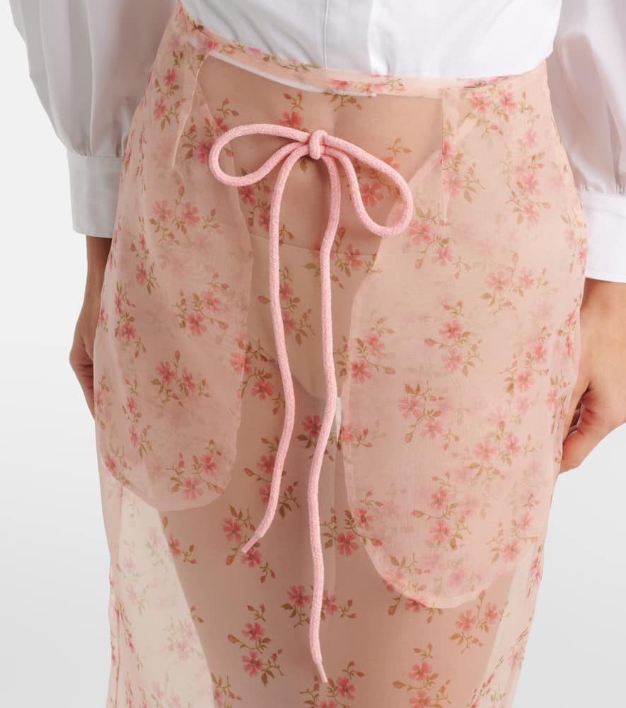Floral midi skirt