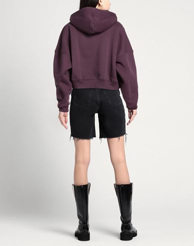 Woman Sweatshirt Plum Size XS Cotton, Polyester