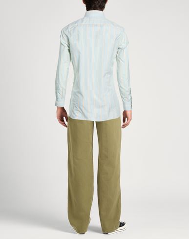 Man Shirt Green Size 15 Cotton