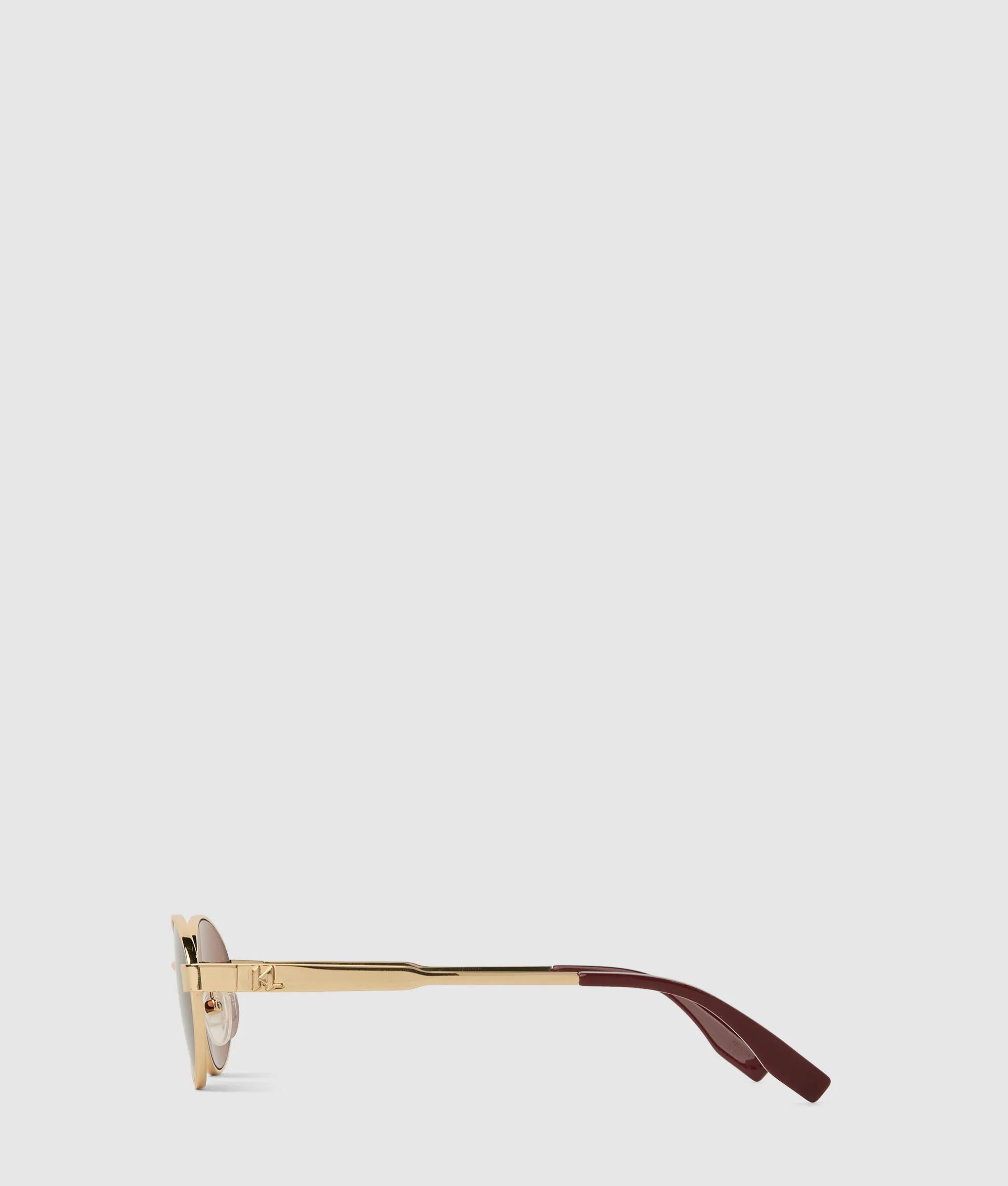 Karl Lagerfeld - Lunettes De Soleil Ovales Monogram, Femme, Rose/or, : One