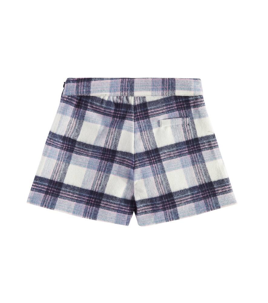 Tartine et Chocolat Checked wool-blend skort