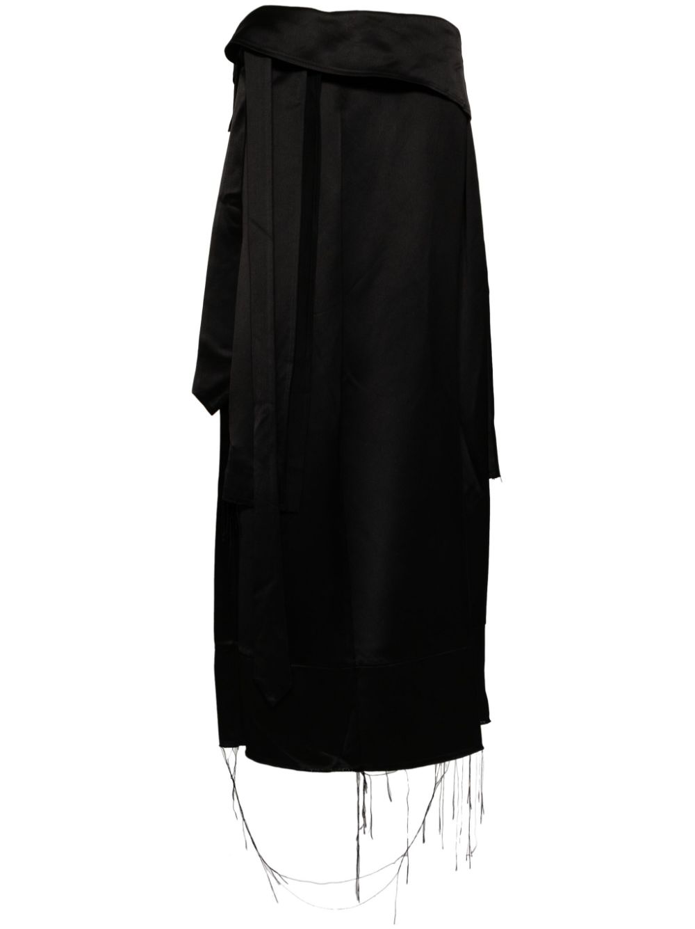 Raw edge skirt - Black