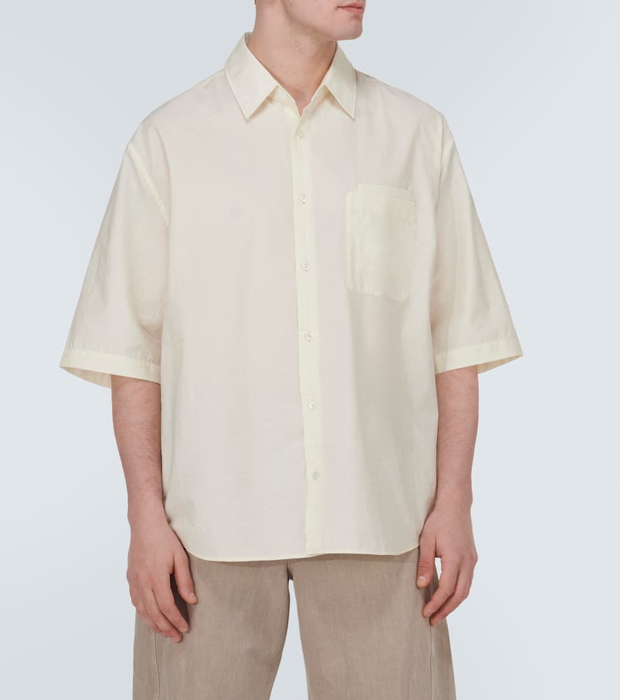 Double Pocket cotton-blend voile shirt