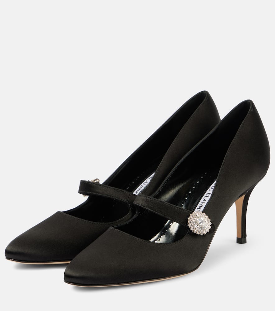 Marijana embellished satin Mary Jane pumps