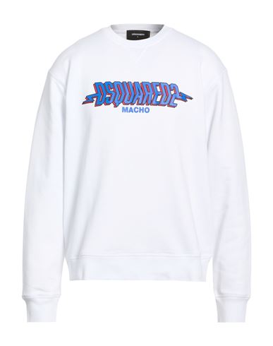 Man Sweatshirt White Size XL Cotton