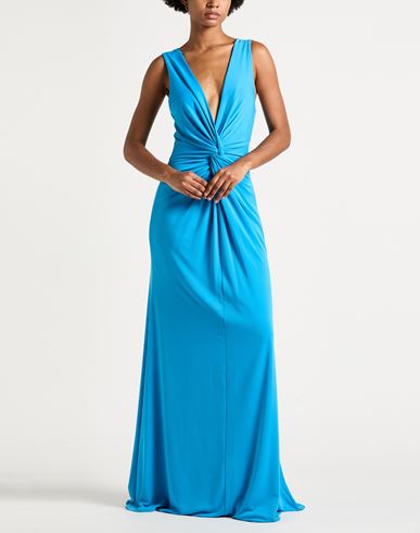 Woman Maxi dress Azure Size 12 Viscose, Elastane