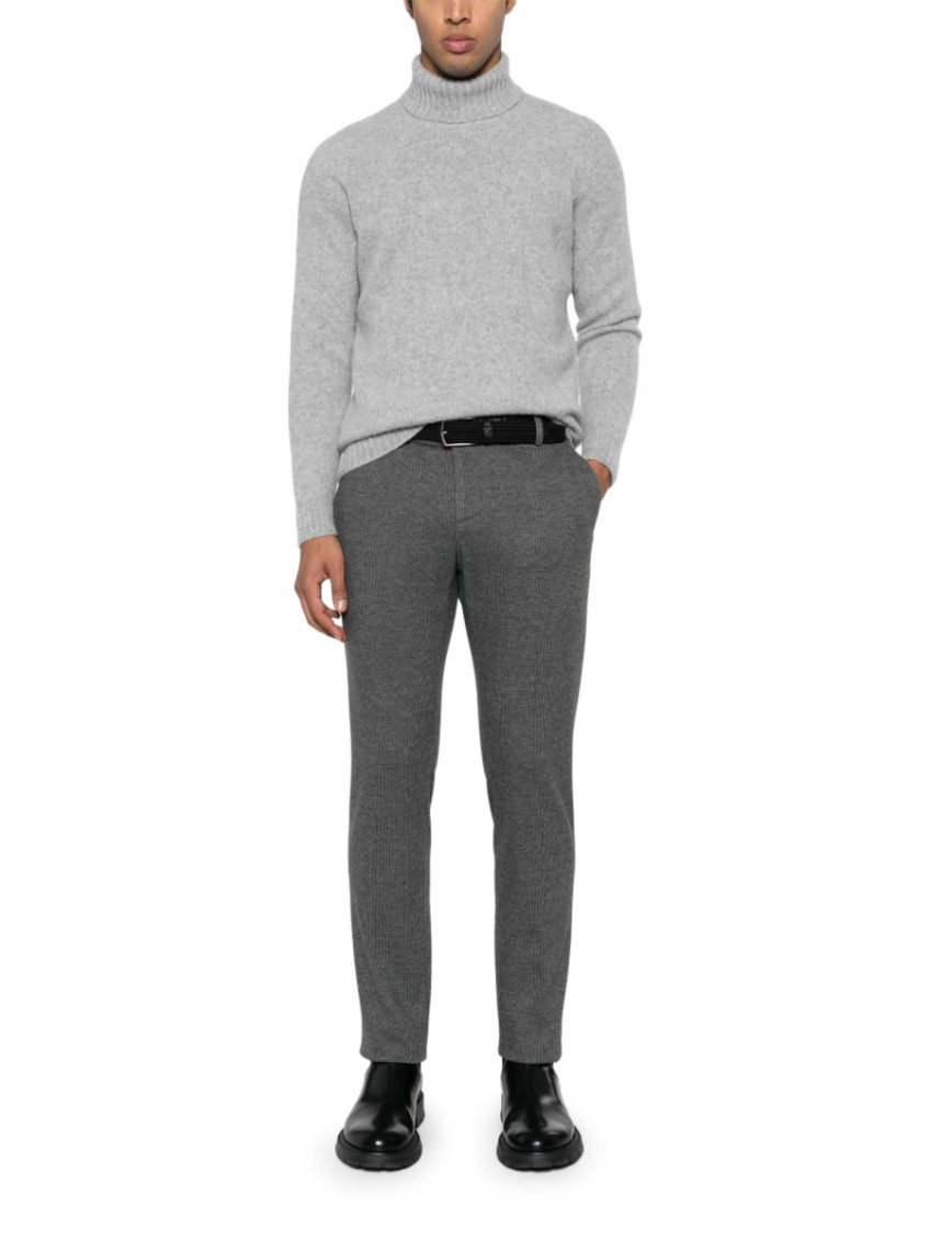 Drumohr - turtleneck knit sweater ribbed neck hem cuff