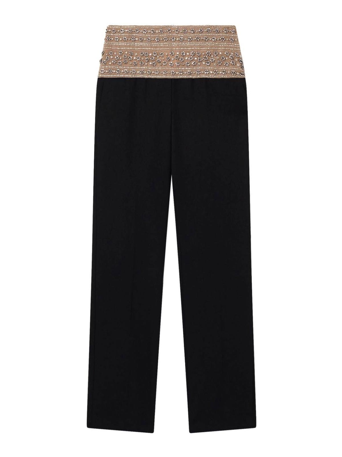 Crystal-Embellished Wool Trousers
