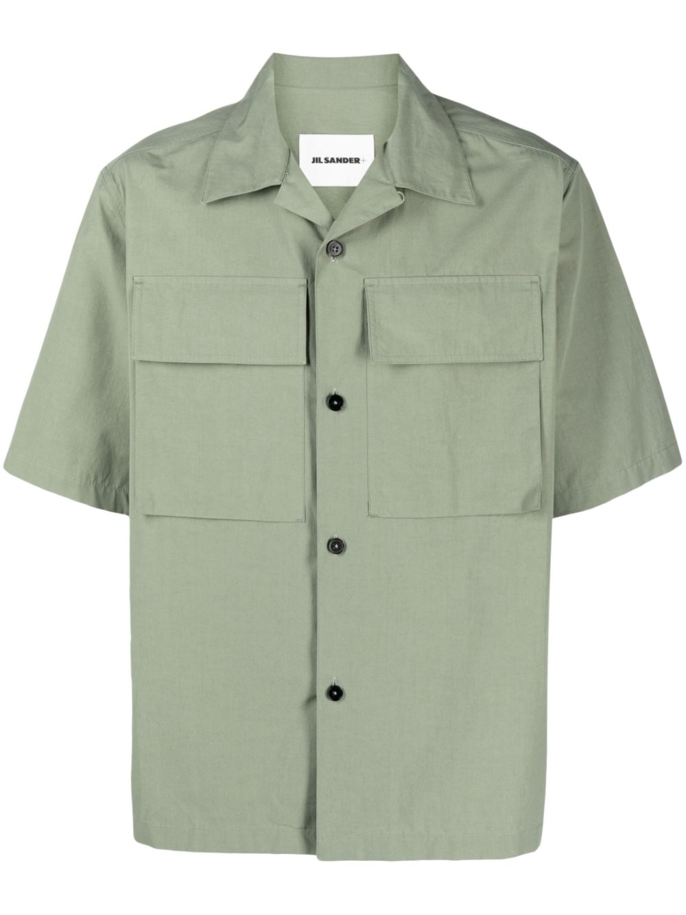 Flap-pocket cotton shirt - Brown