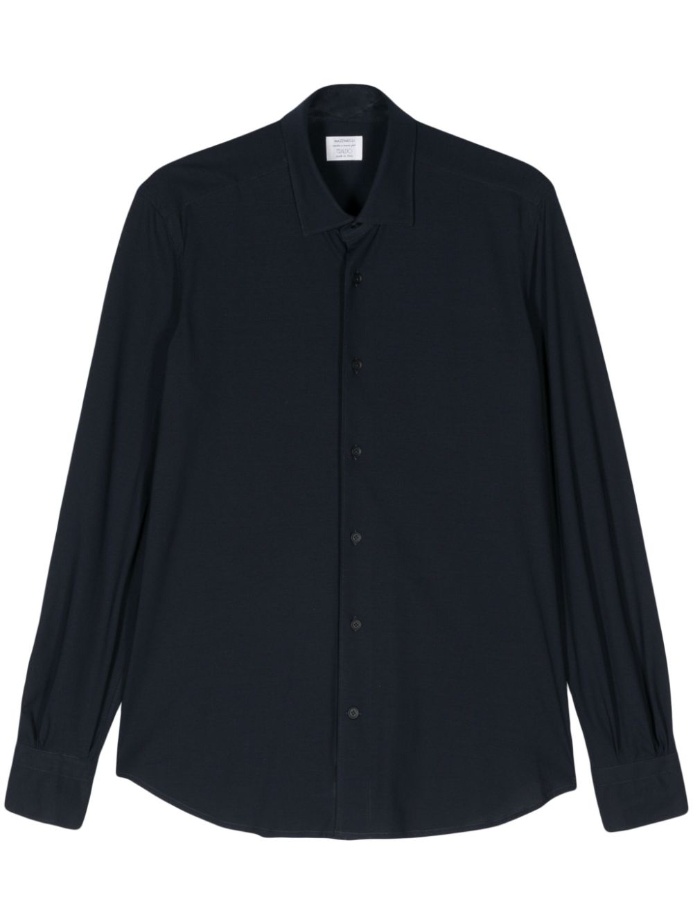 Tonal stitching cotton shirt - Blue