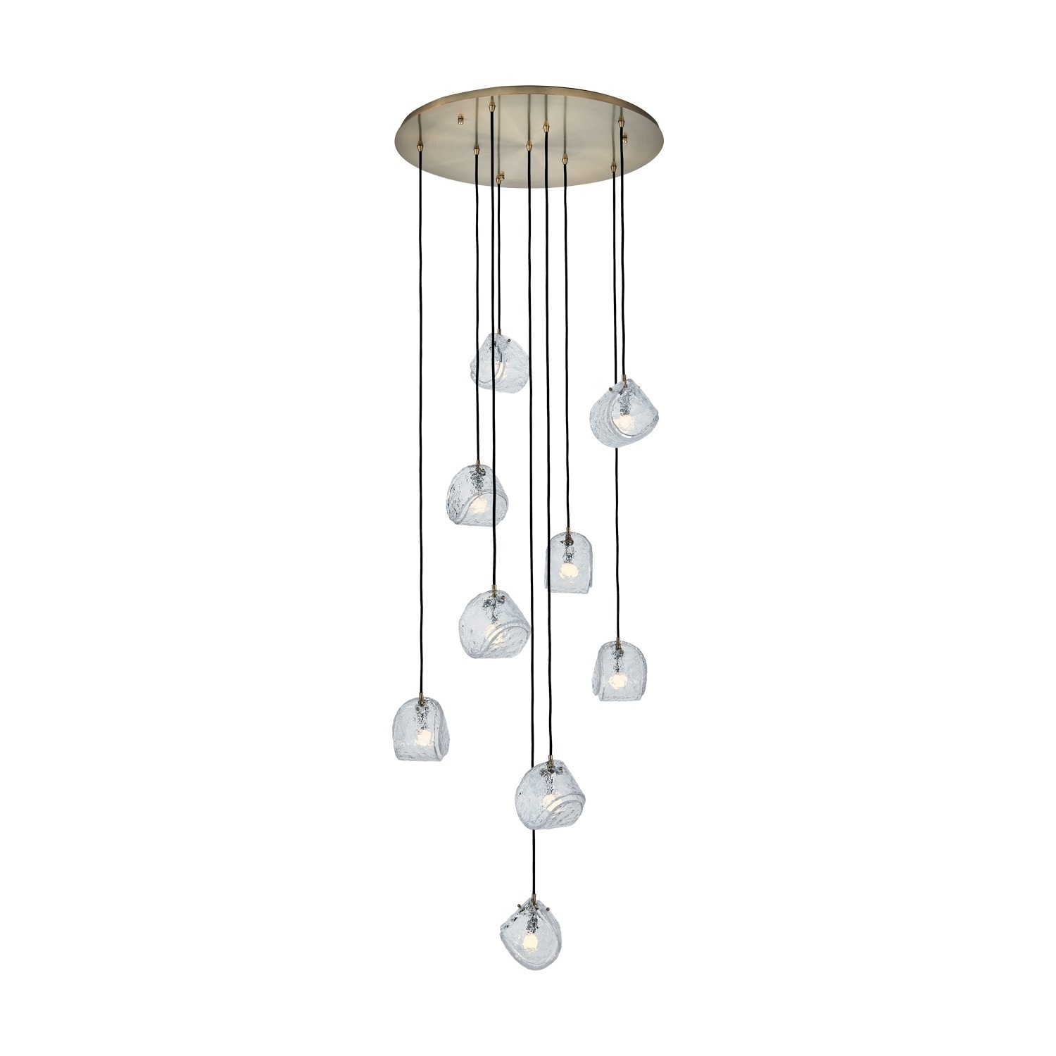 Winter Brass Chandelier from the Pallina Collection