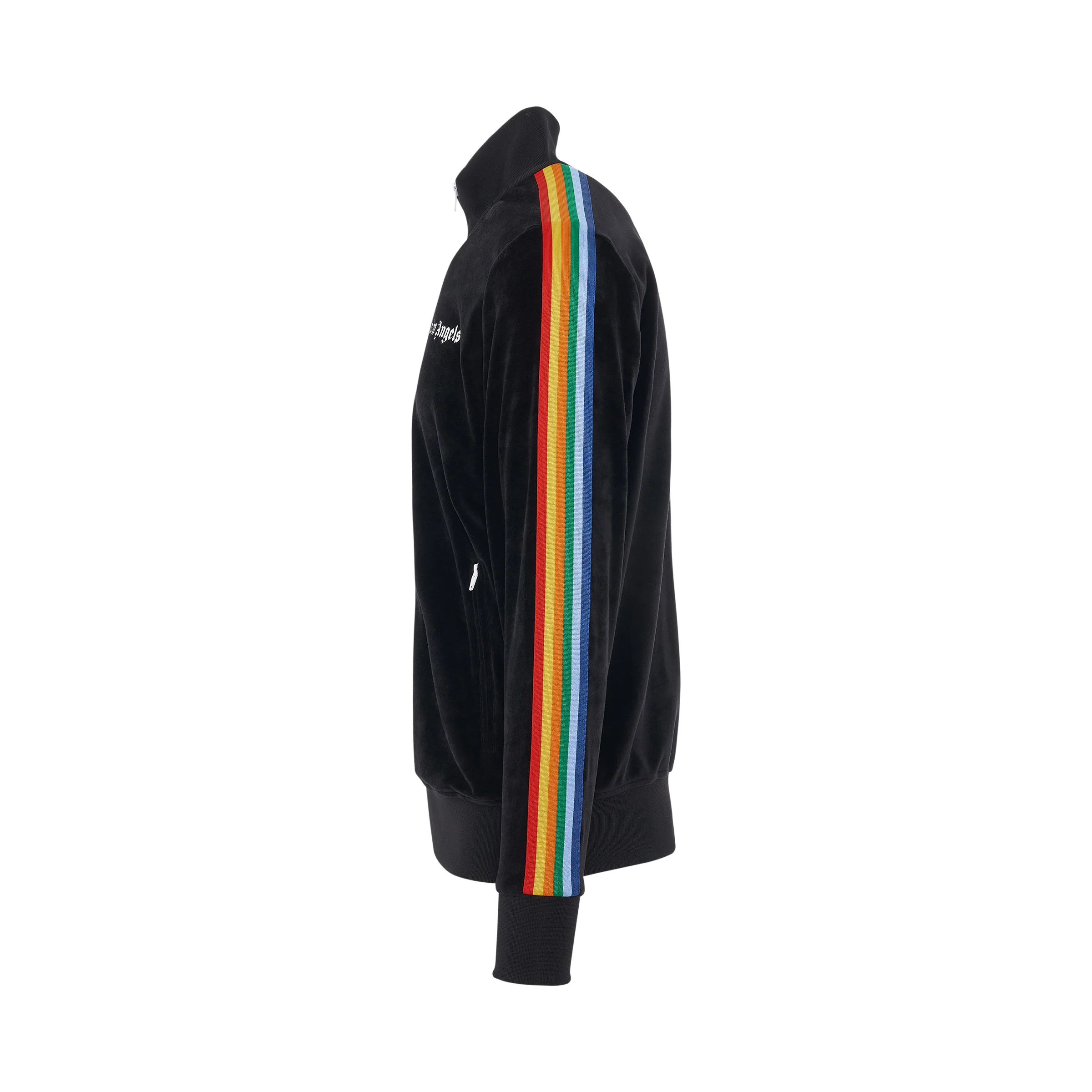 Rainbow Chenille Track Jacket 'Black White'