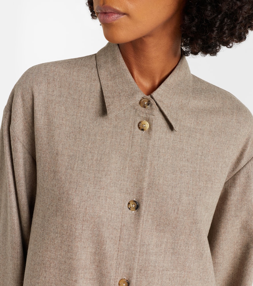 Gloria wool and cashmere shirt dress
