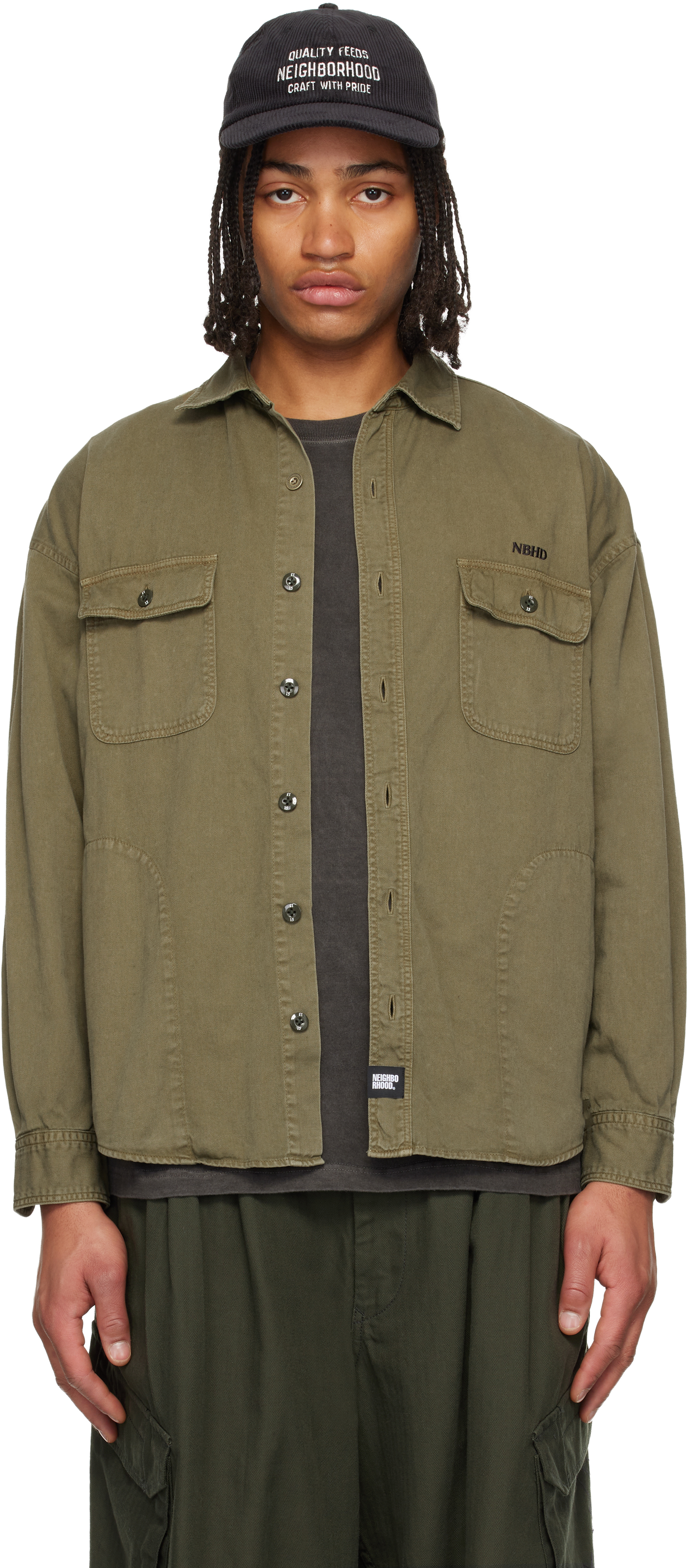 Khaki Garment Dyed Shirt