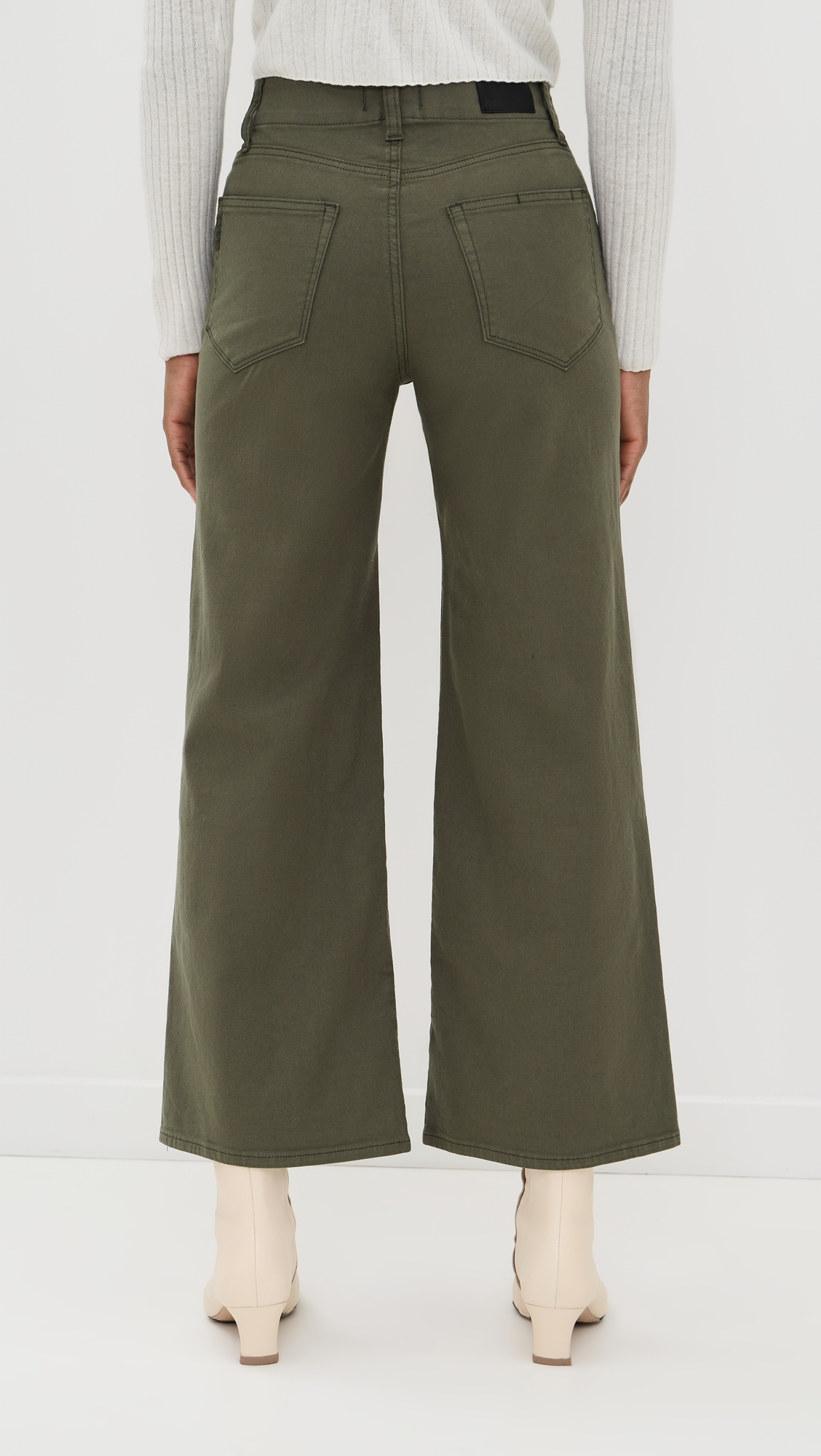 Ari Waistband Tie and Stitch Thru Utility Pockets Pants Vintage Forester Green