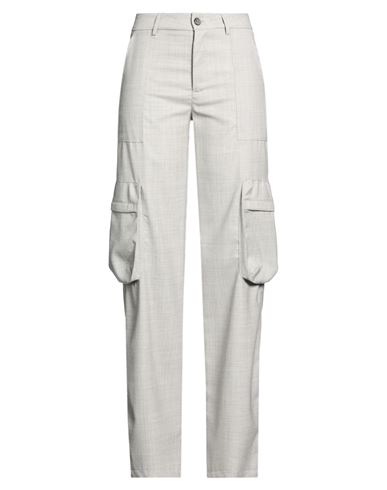 Woman Pants Light grey Size 6 Virgin Wool