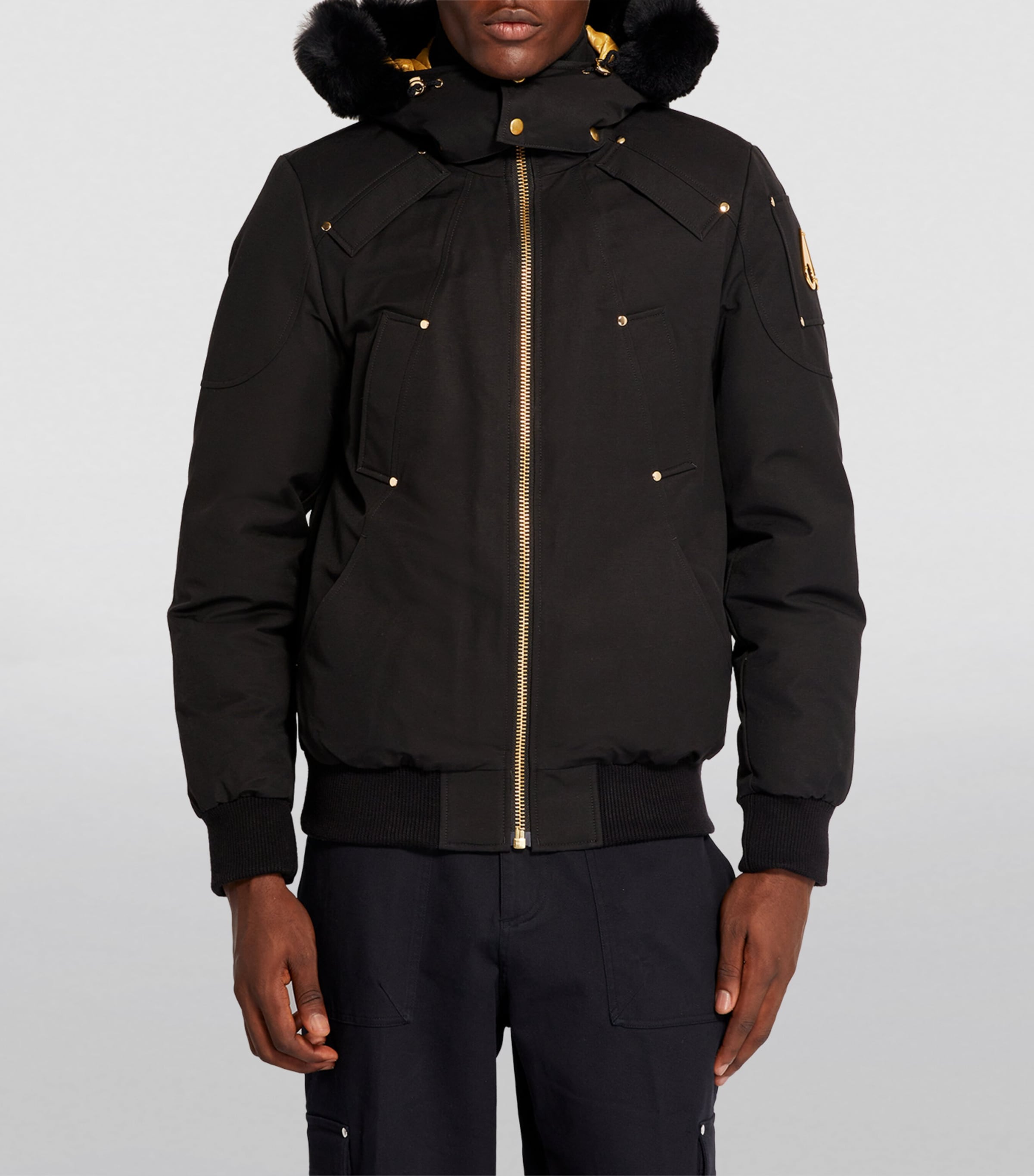 Fur-Trim Bomber Jacket