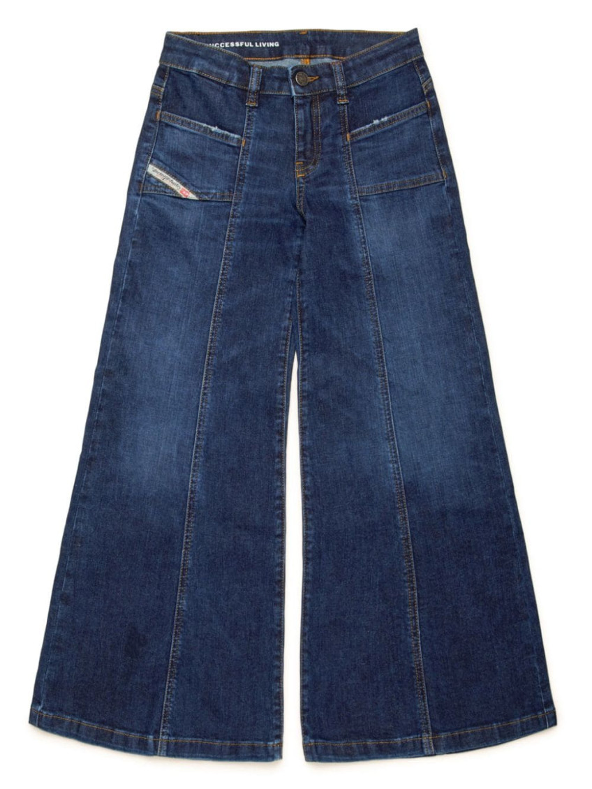 Dark blue flare jeans