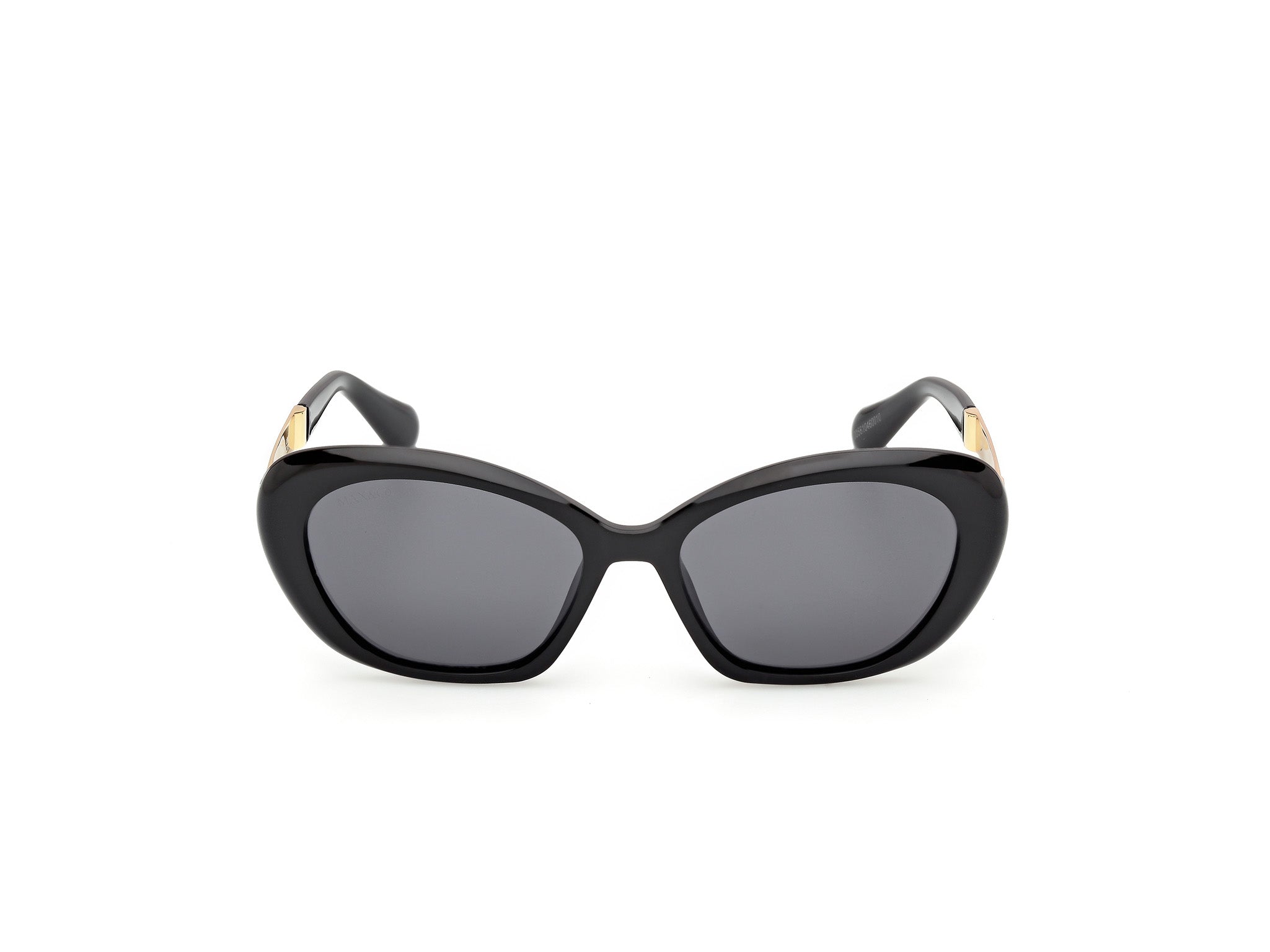 MAX&Co Donna MAX&Co MO0133 01A Occhiali da sole Iniettato Nero Fumo Rotonda Normale