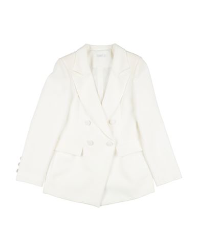 L:ú L:ú By Miss Grant Kid Girl Blazer Cream Size 10 Polyester, Elastane