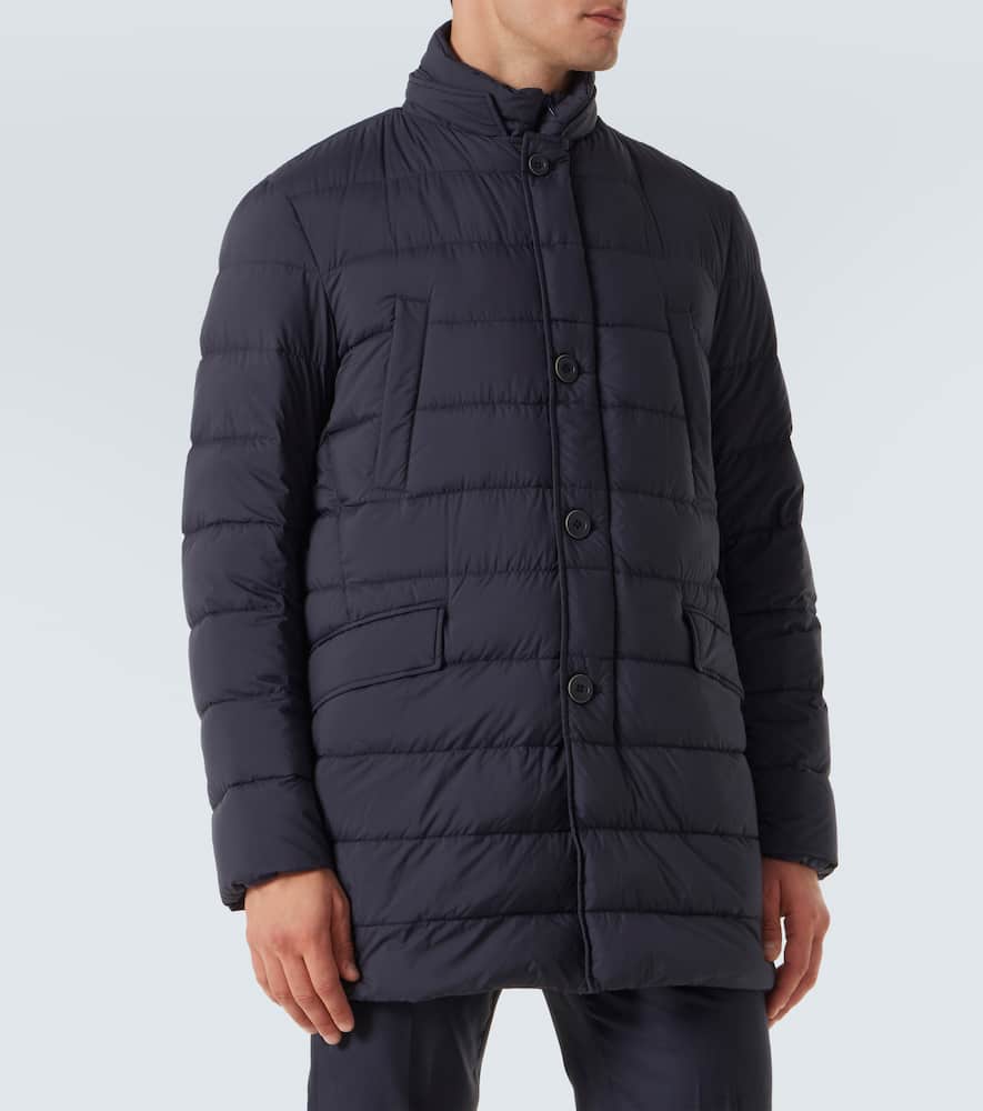 Down-paneled coat