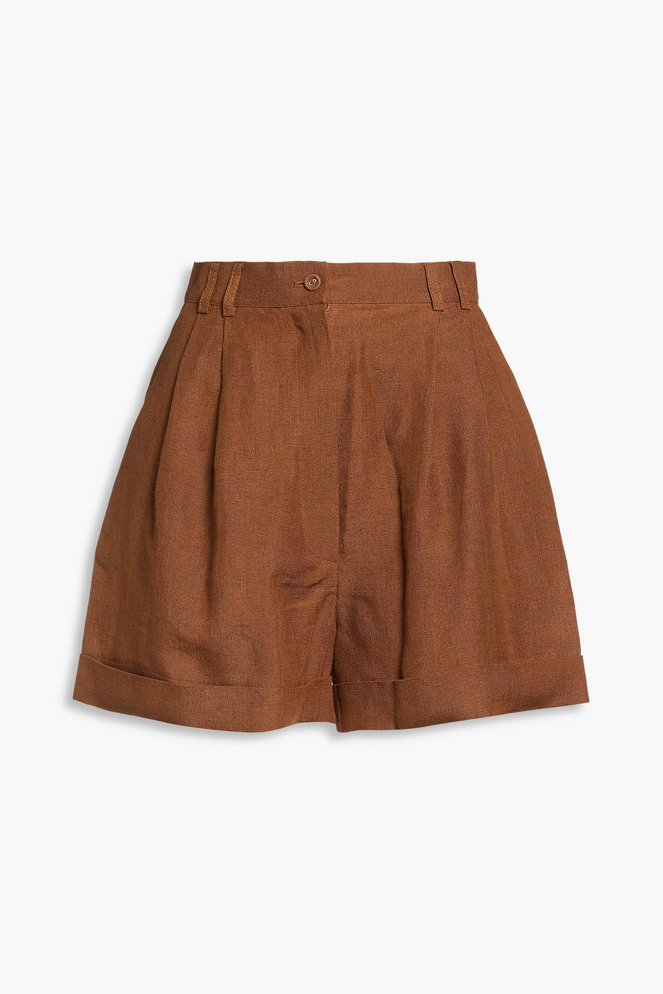 Clementina linen shorts - Brown - XL