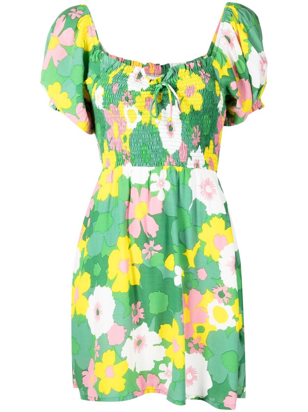 Domenica floral-print mini dress - Green