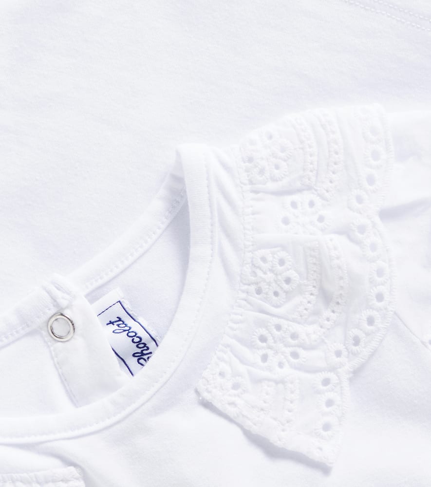Tartine et Chocolat Baby ruffled cotton-blend T-shirt