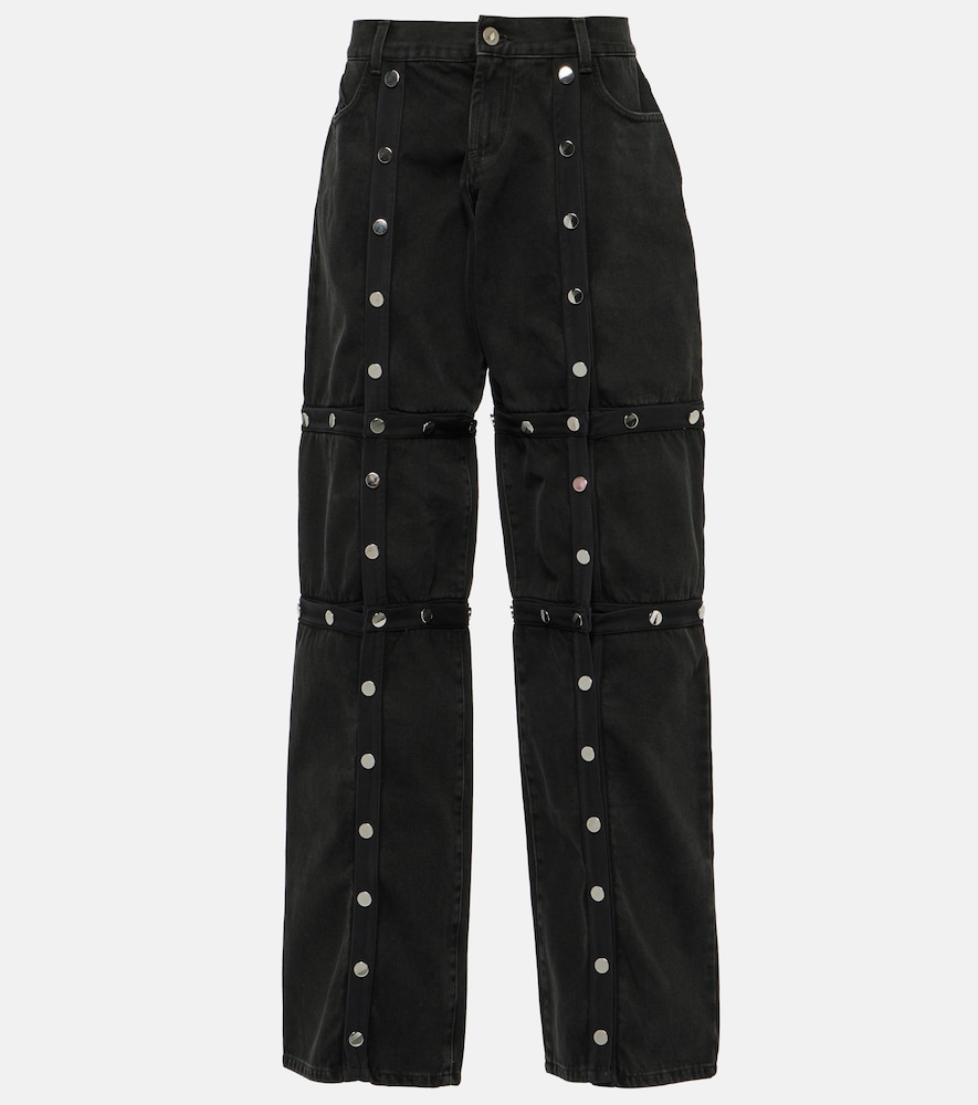Deconstructed low-rise jeans