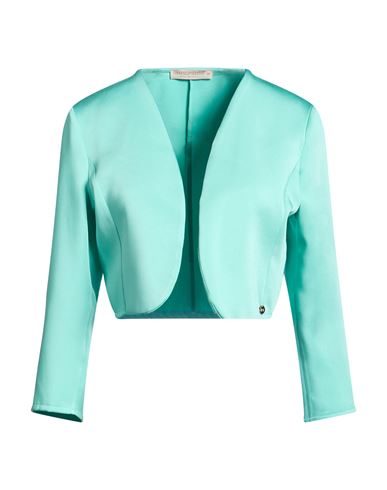 Woman Jacket Turquoise Size L Polyester, Elastane