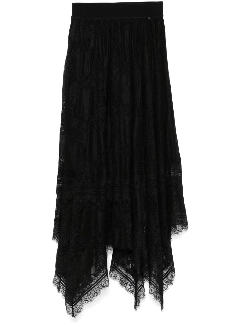 Lace midi skirt - Black