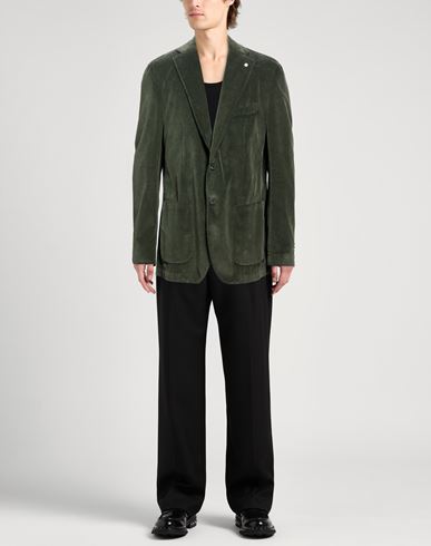 L. b.m. 1911 Man Blazer Military green Size 44 Cotton