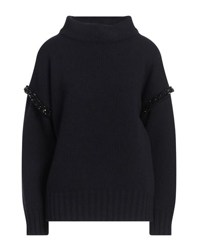 Max Mara Woman Turtleneck Midnight blue Size M Virgin Wool