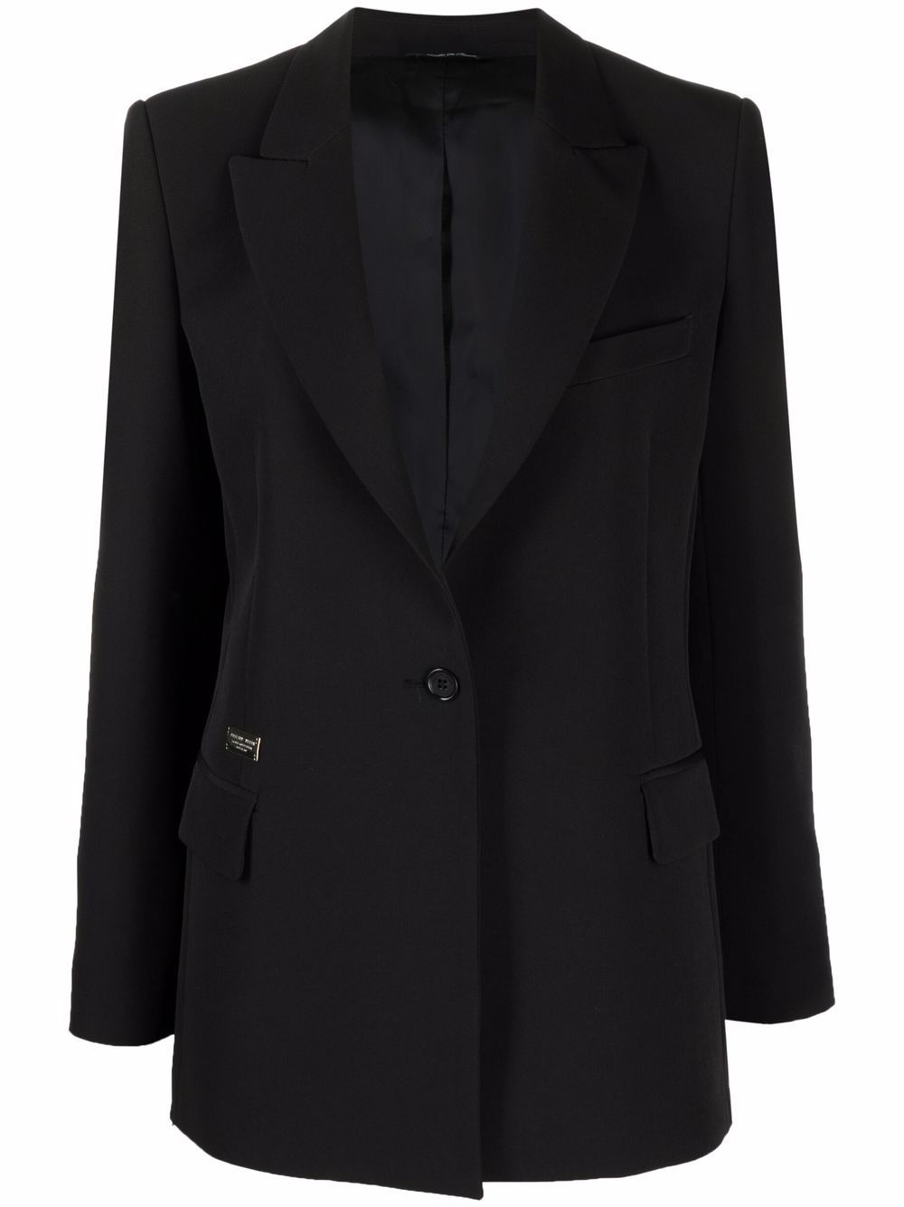 Logo patch tailored blazer - Black