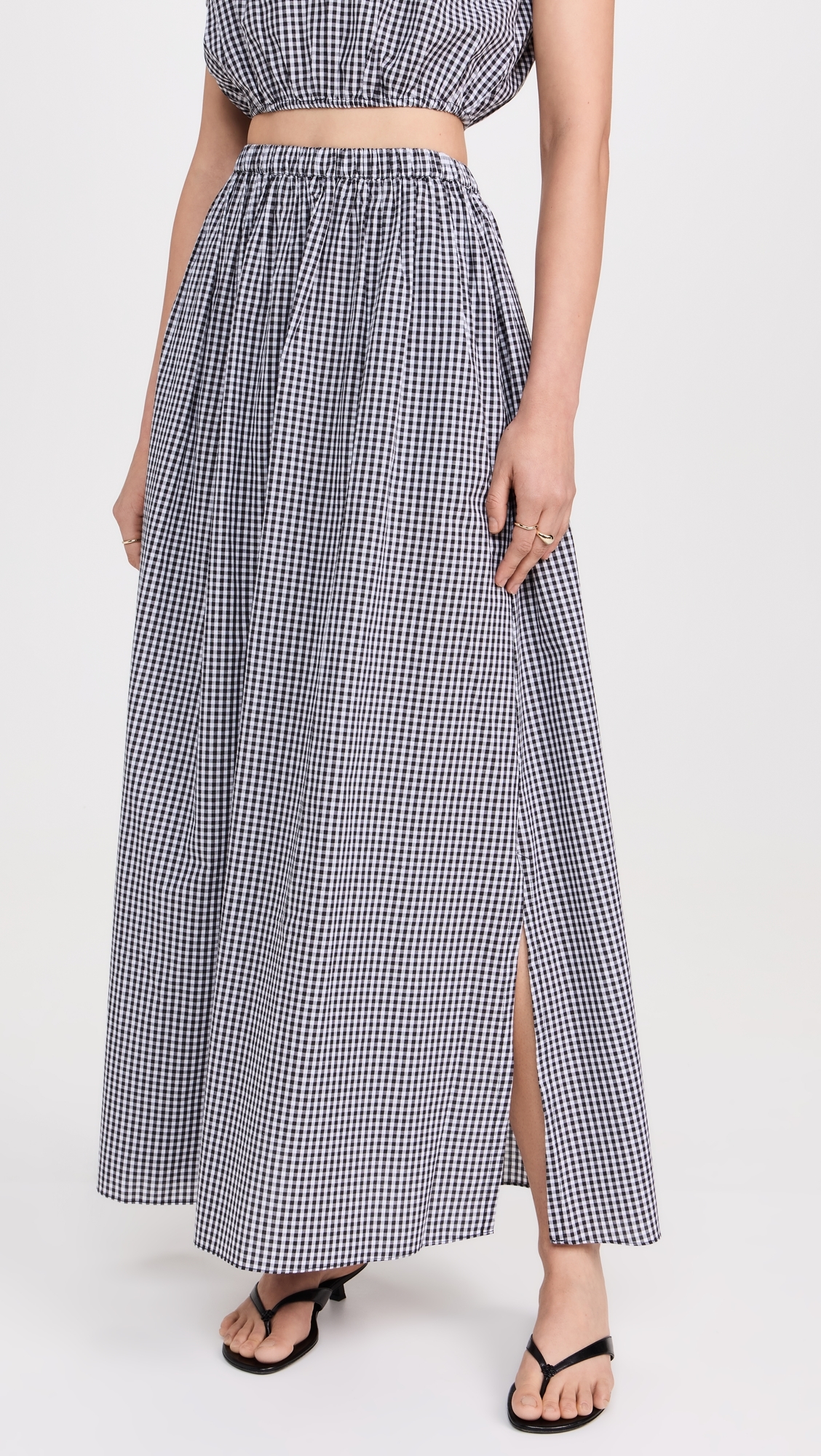 Maxi Skirt Black Gingham