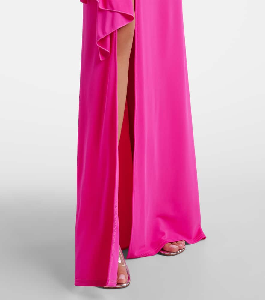 Embellished draped gown