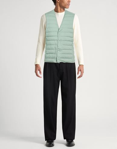 Man Vest Sage green Size 40 Polyester