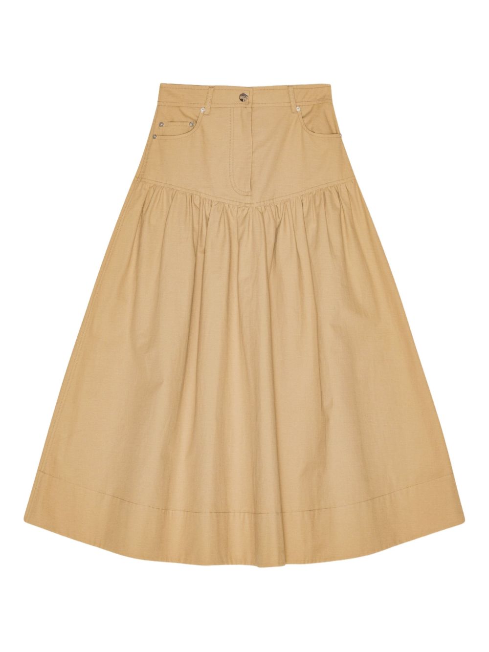 Logo-patch skirt - Neutrals