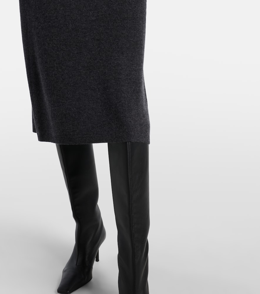 Wool and cashmere wrap dress