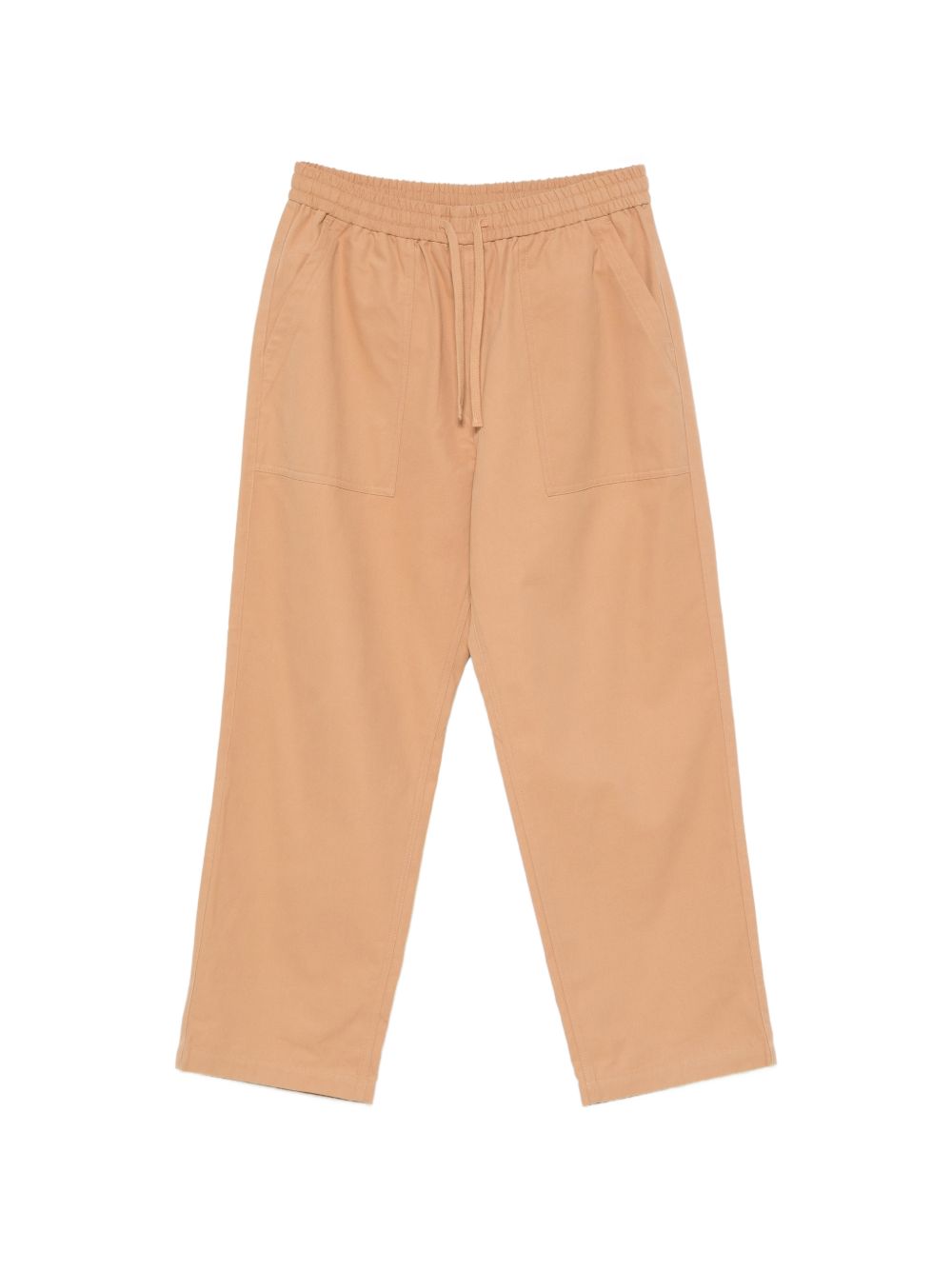 Cotton Drawstring Trousers — Beige
