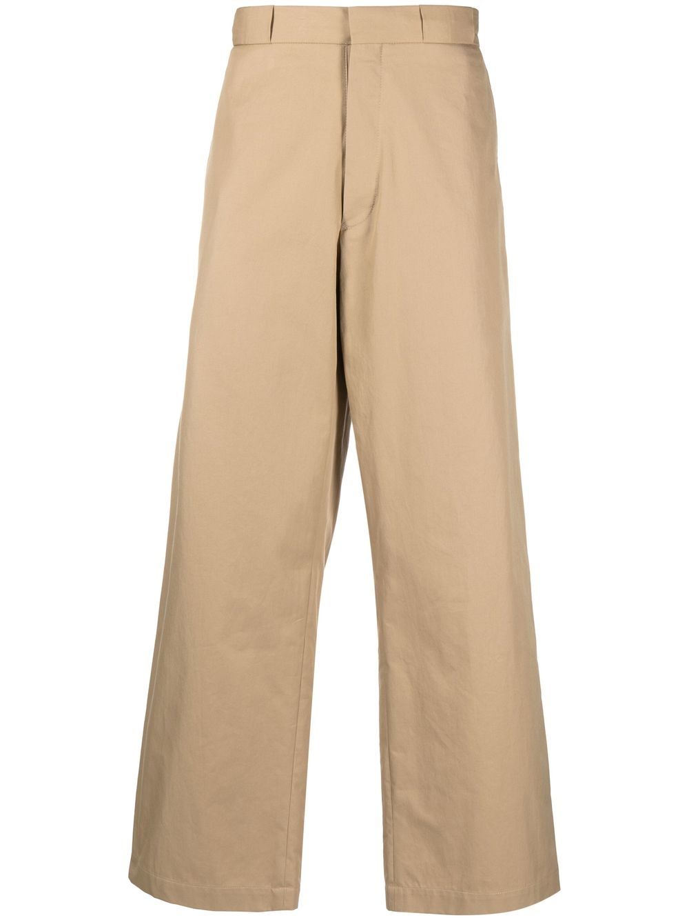 Straight-leg tailored trousers - Brown
