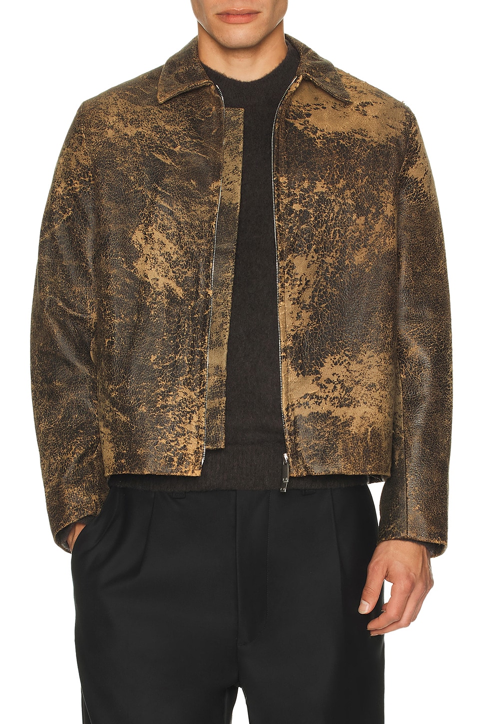 Rélyk Johnny Dinner Jacket in Black - Brown. L also in M, XL/1X